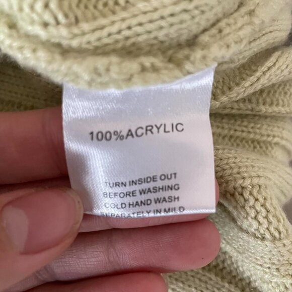 Sabo Nessi Sage Green Ribbed Button-Up Cardigan | Women’s Size Small (AUS 8 / US - Picture 6 of 7